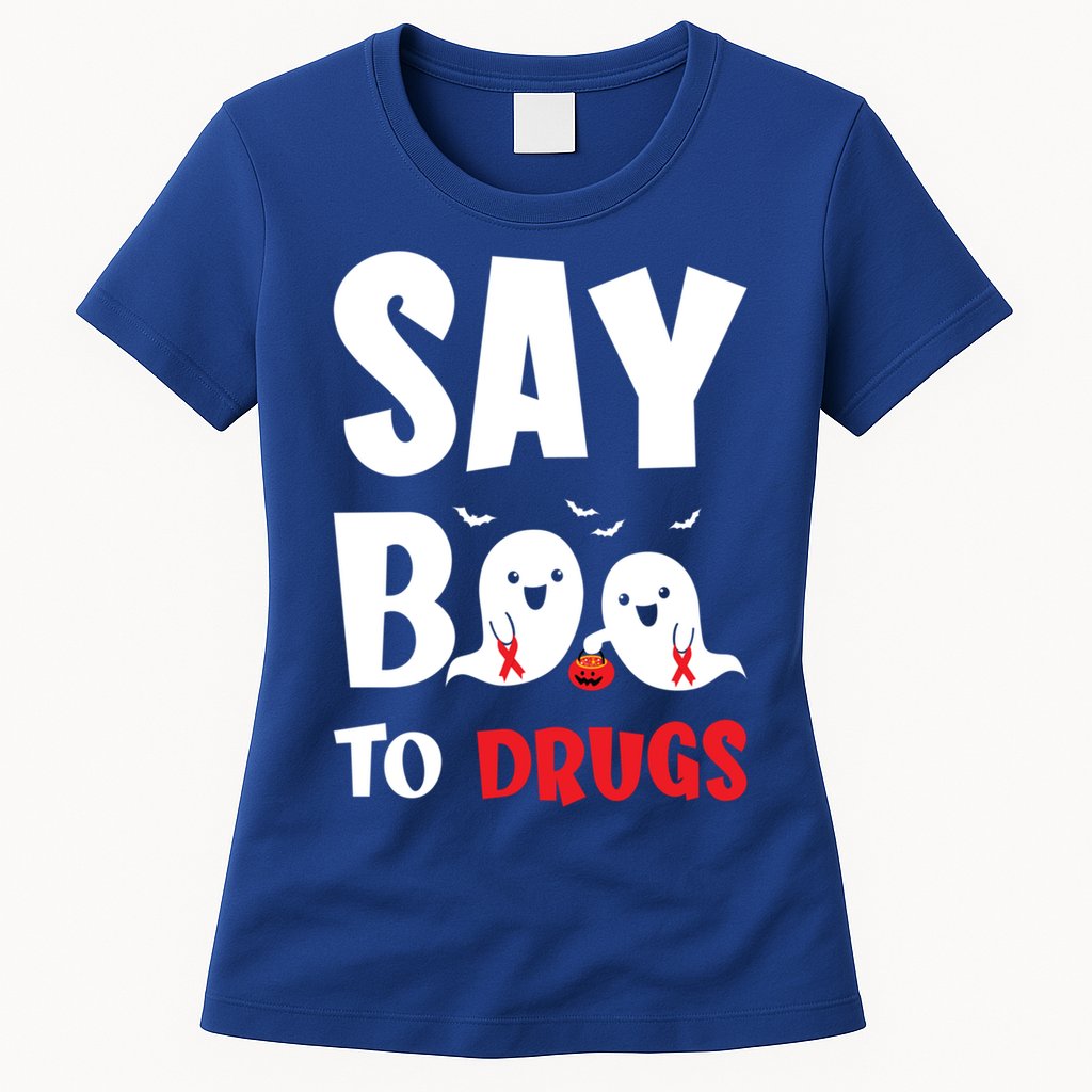 Say Boo To Drugs Red Ribbon Week Awareness Cool Gift Womens T-Shirt