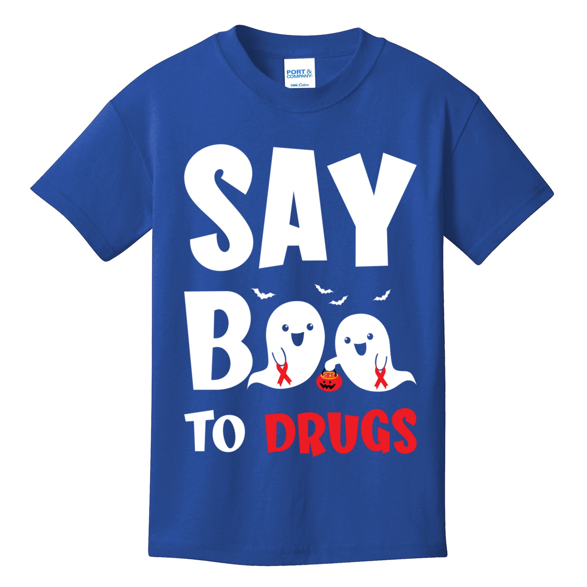 Say Boo To Drugs Red Ribbon Week Awareness Cool Gift Kids T-Shirt