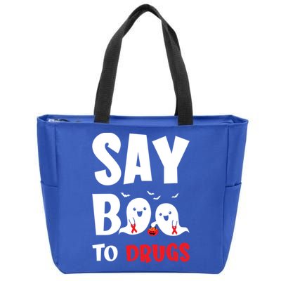Say Boo To Drugs Red Ribbon Week Awareness Cool Gift Zip Tote Bag