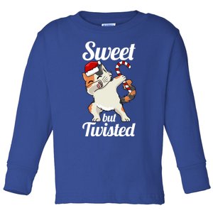 Sweet But Twisted Funny Candy Cane Christmas Gift Toddler Long Sleeve Shirt