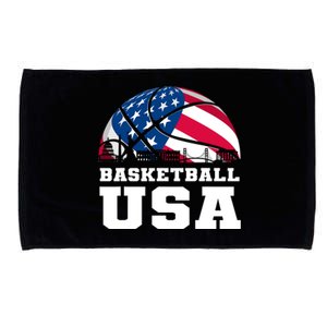 Support Basketball Usa American Flag Microfiber Hand Towel