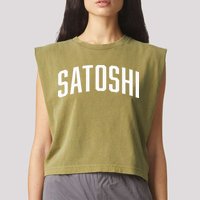 Satoshi Bitcoin University Garment-Dyed Women's Muscle Tee