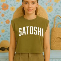 Satoshi Bitcoin University Garment-Dyed Women's Muscle Tee