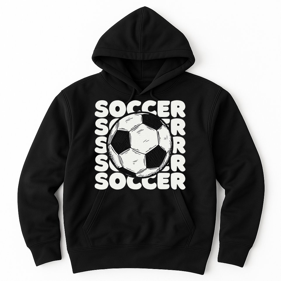 Soccer Ball USA American Flag Patriotic Football Hoodie