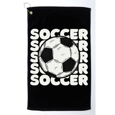 Soccer Ball USA American Flag Patriotic Football Golf Towel