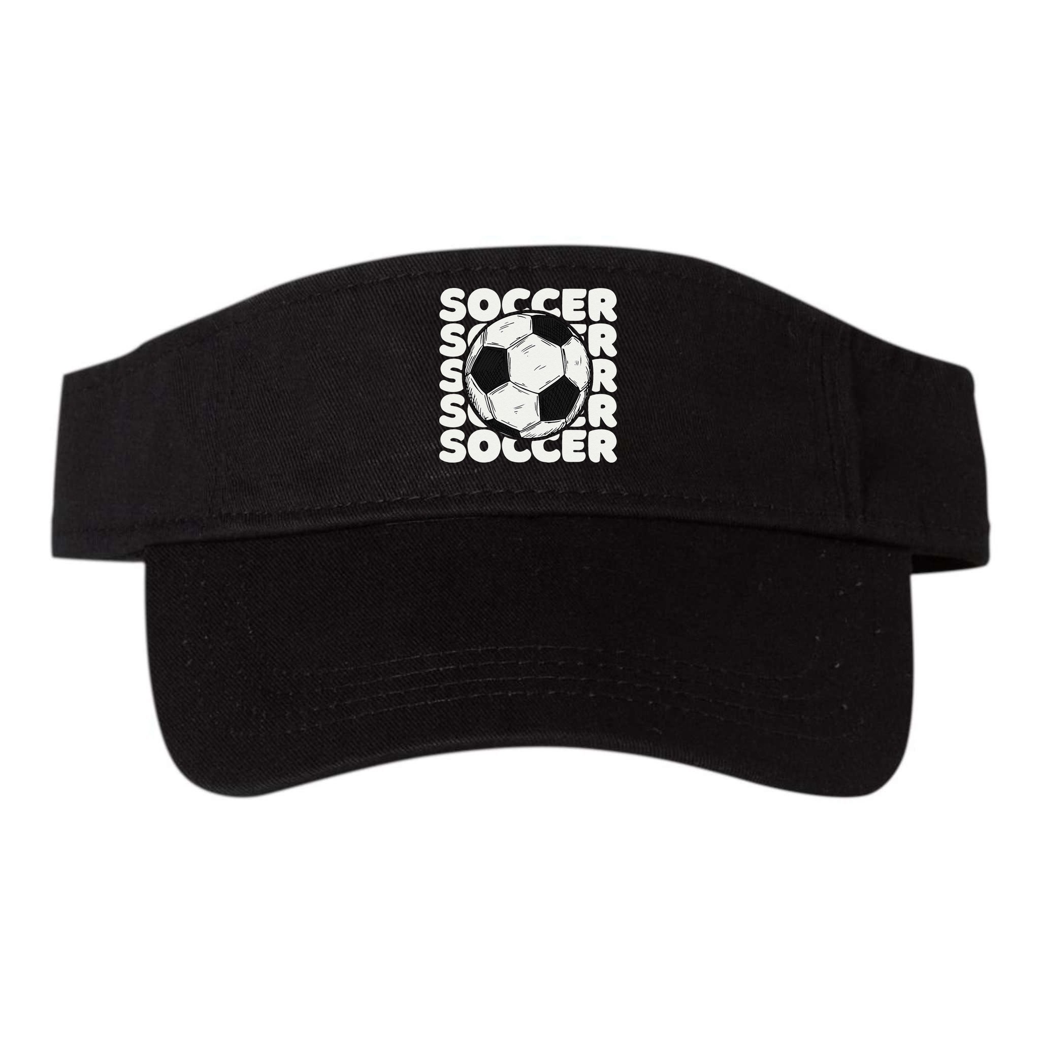 Soccer Ball USA American Flag Patriotic Football Visor