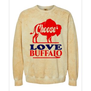 Strong Buffalo USA Pray For Buffalo Colorblast Crewneck Sweatshirt