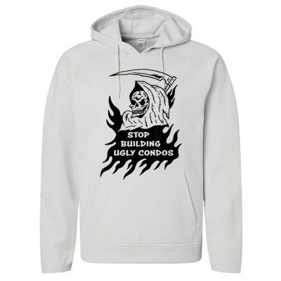 Stop building ugly condos Performance Fleece Hoodie