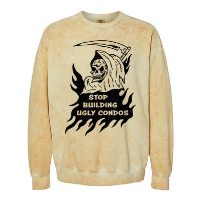 Stop building ugly condos Colorblast Crewneck Sweatshirt