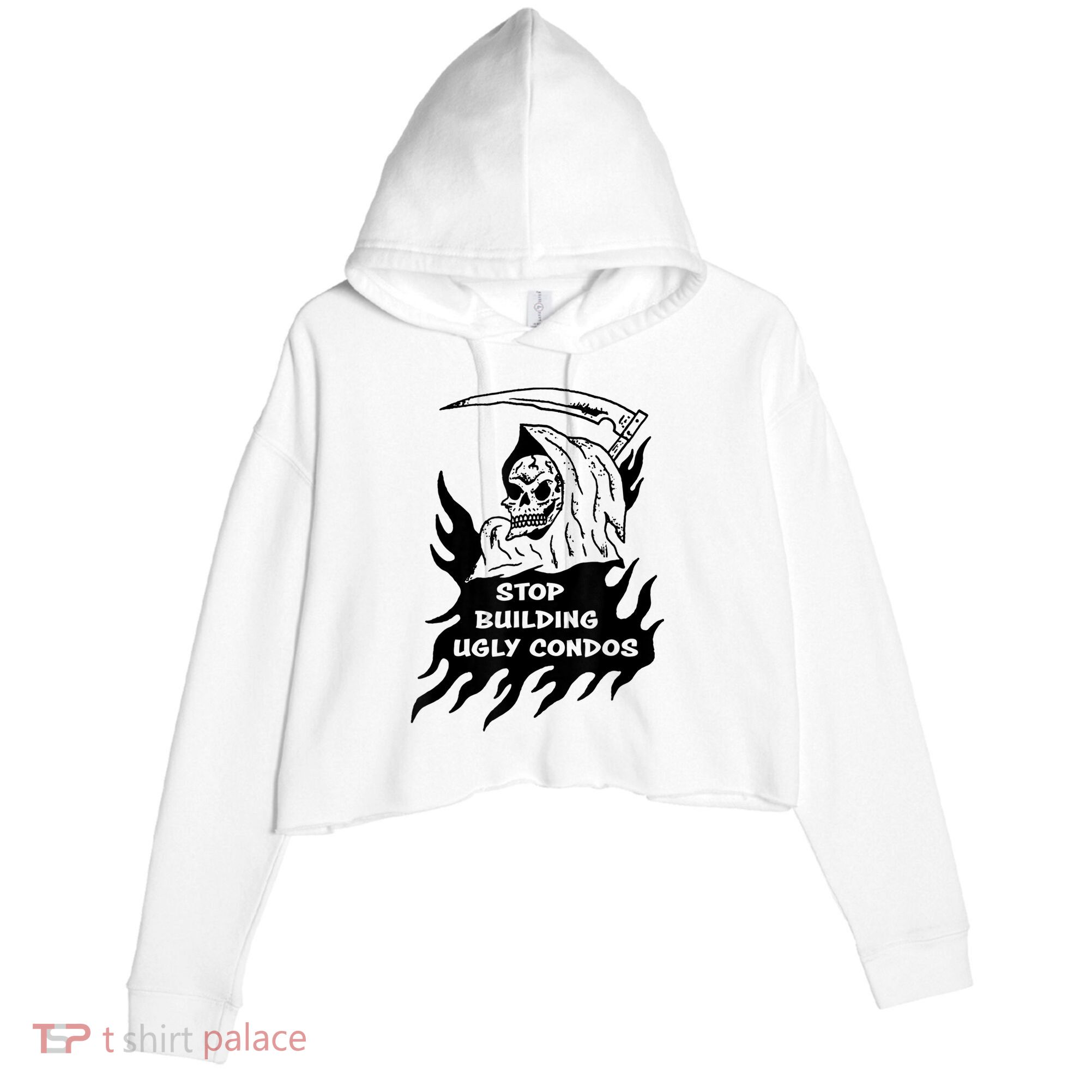 Stop building ugly condos Crop Fleece Hoodie