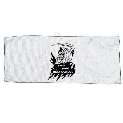 Stop building ugly condos Large Microfiber Waffle Golf Towel