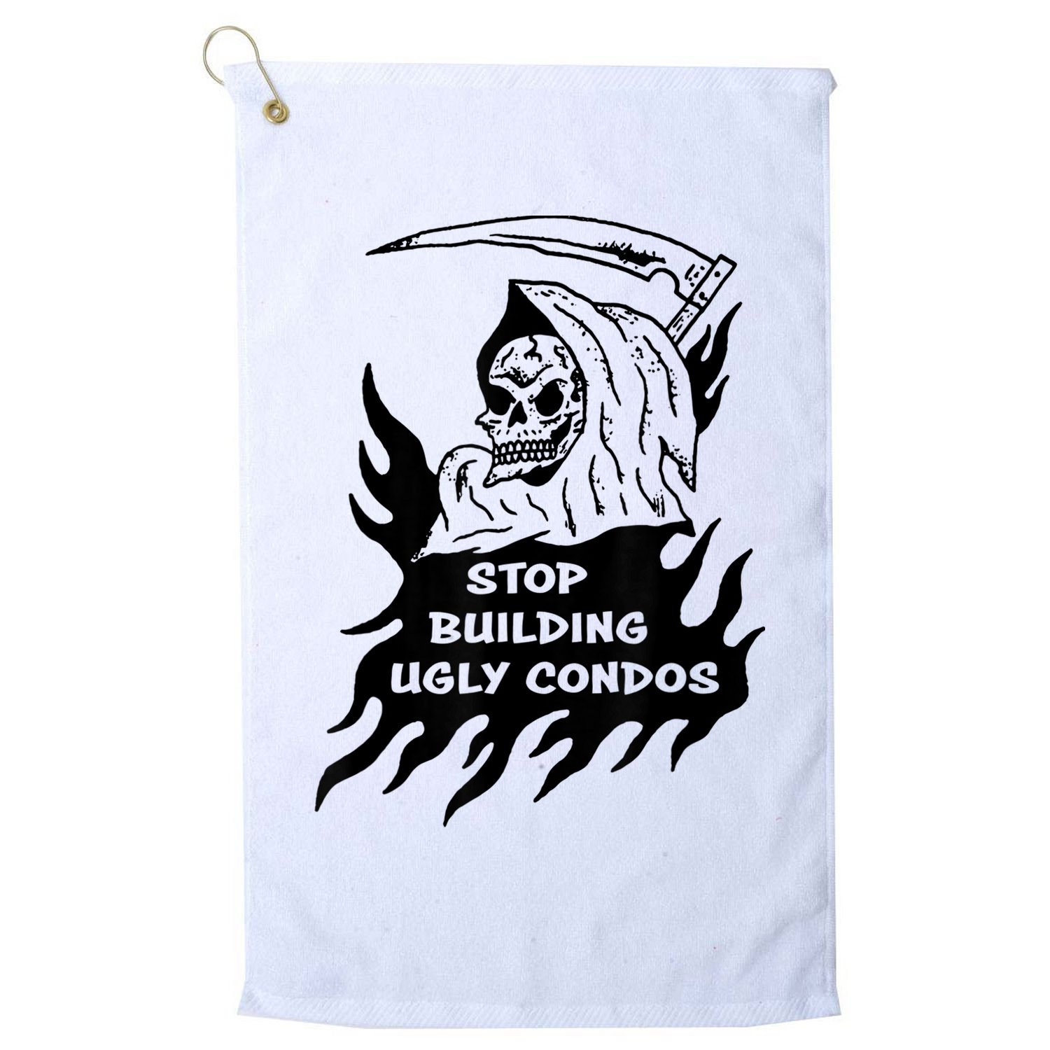 Stop building ugly condos Golf Towel