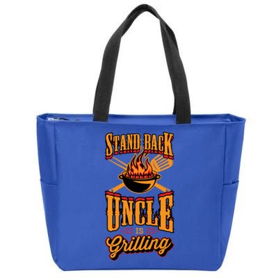 Stand Back Uncle Is Grilling Grill Flame Master Bbq Dad Gift Zip Tote Bag