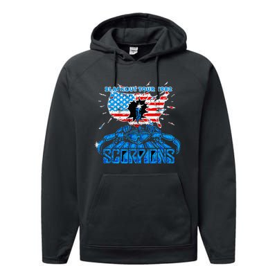 Scorpions Blackout Usa 1982 Performance Fleece Hoodie