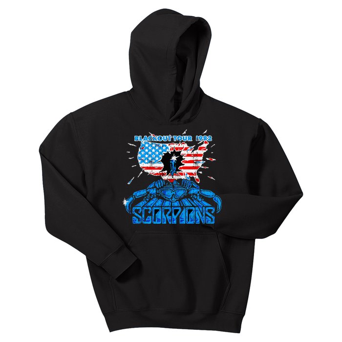 Scorpions Blackout Usa 1982 Kids Hoodie