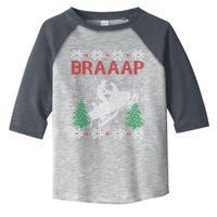 Snowmobile Braaap Ugly Christmas Toddler Fine Jersey T-Shirt