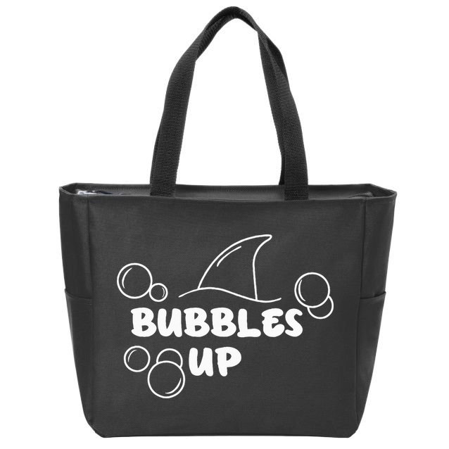 Shark Bubbles Up Zip Tote Bag