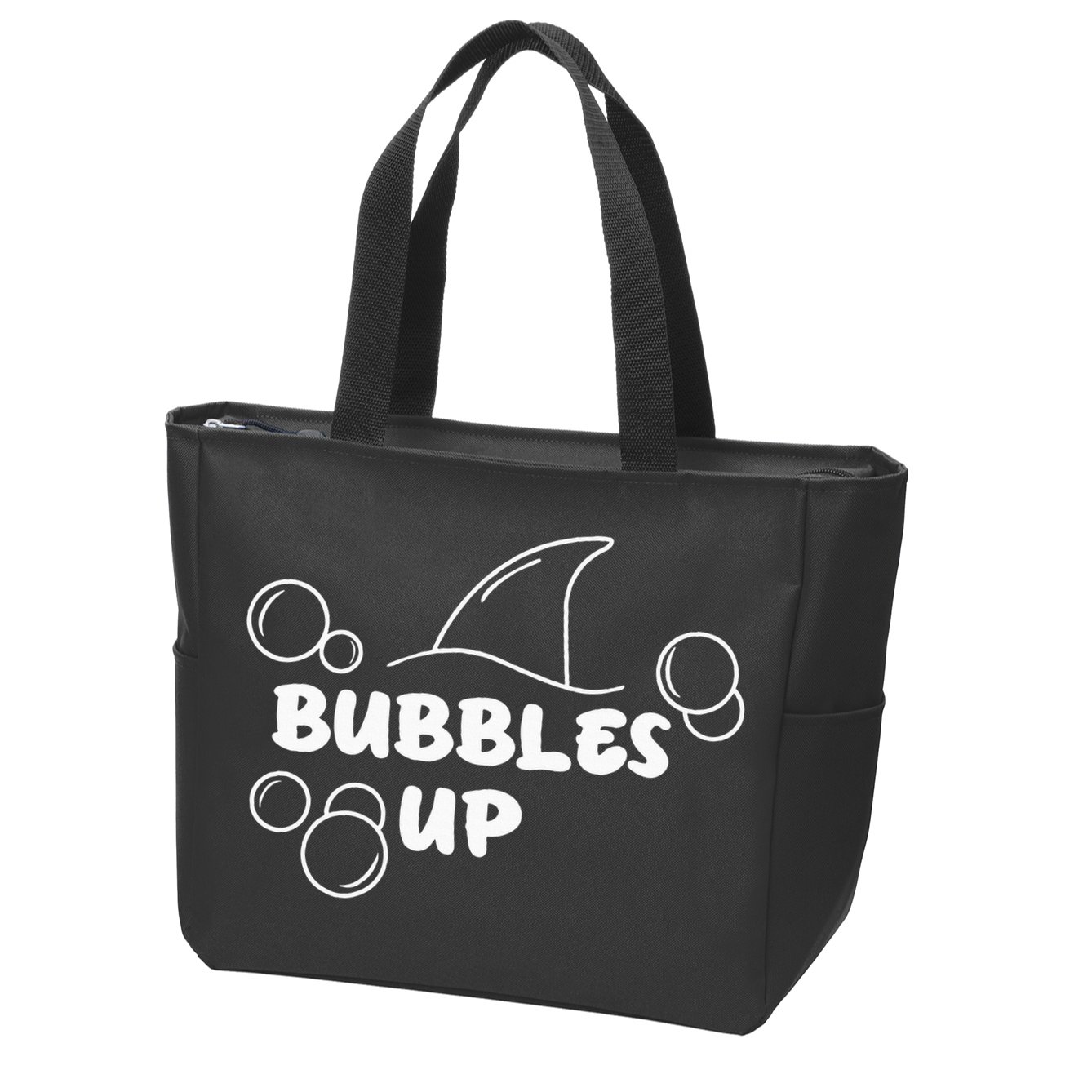 Shark Bubbles Up Zip Tote Bag