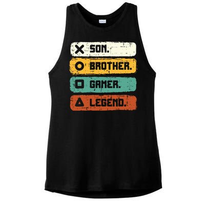 Son Brother Video Gamer Legend Gaming Teens Ladies PosiCharge Tri-Blend Wicking Tank