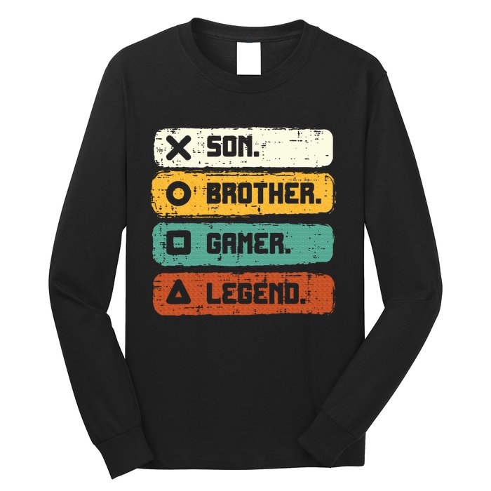 Son Brother Video Gamer Legend Gaming Teens Long Sleeve Shirt