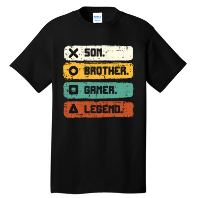 Son Brother Video Gamer Legend Gaming Teens Tall T-Shirt