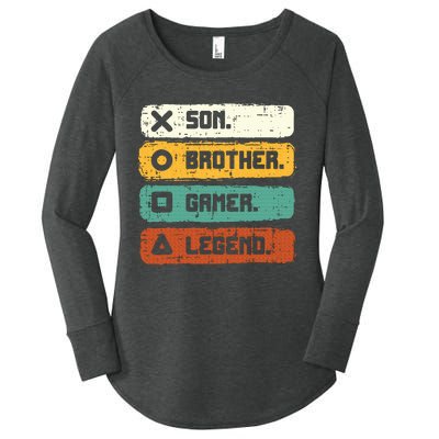 Son Brother Video Gamer Legend Gaming Teens Women's Perfect Tri Tunic Long Sleeve Shirt