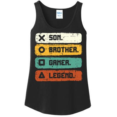 Son Brother Video Gamer Legend Gaming Teens Ladies Essential Tank