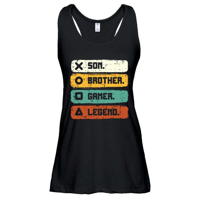 Son Brother Video Gamer Legend Gaming Teens Ladies Essential Flowy Tank