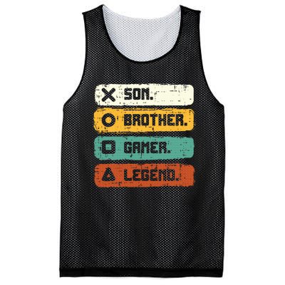 Son Brother Video Gamer Legend Gaming Teens Mesh Reversible Basketball Jersey Tank