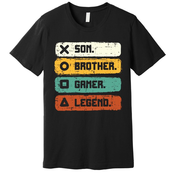 Son Brother Video Gamer Legend Gaming Teens Premium T-Shirt