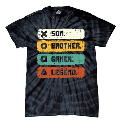 Son Brother Video Gamer Legend Gaming Teens Tie-Dye T-Shirt