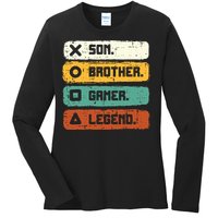 Son Brother Video Gamer Legend Gaming Teens Ladies Long Sleeve Shirt