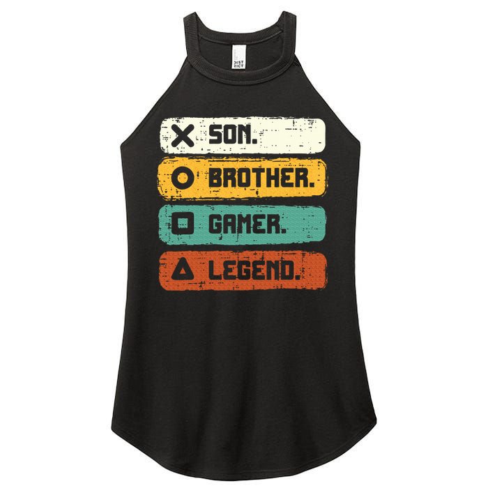 Son Brother Video Gamer Legend Gaming Teens Women's Perfect Tri Rocker Tank