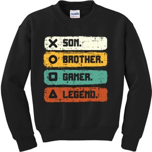 Son Brother Video Gamer Legend Gaming Teens Kids Sweatshirt