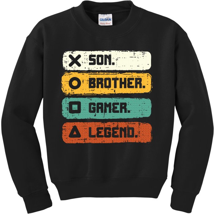 Son Brother Video Gamer Legend Gaming Teens Kids Sweatshirt