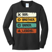 Son Brother Video Gamer Legend Gaming Teens Kids Long Sleeve Shirt