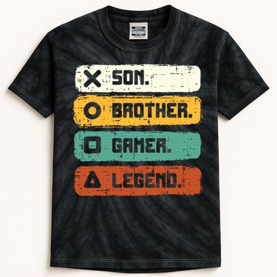 Son Brother Video Gamer Legend Gaming Teens Kids Tie-Dye T-Shirt