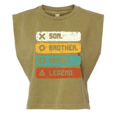 Son Brother Video Gamer Legend Gaming Teens Garment-Dyed Women's Muscle Tee