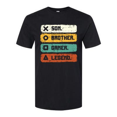 Son Brother Video Gamer Legend Gaming Teens Softstyle CVC T-Shirt