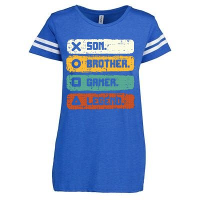 Son Brother Video Gamer Legend Gaming Teens Enza Ladies Jersey Football T-Shirt