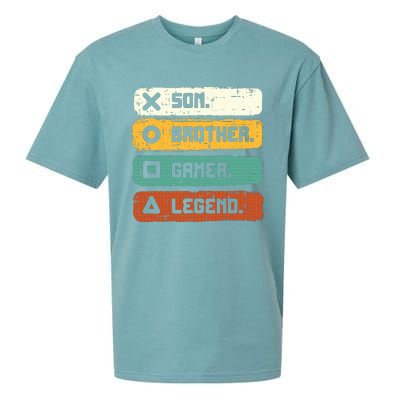 Son Brother Video Gamer Legend Gaming Teens Sueded Cloud Jersey T-Shirt