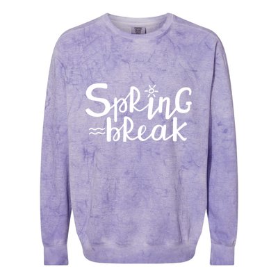Spring Break Vacation Gift Colorblast Crewneck Sweatshirt