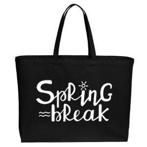 Spring Break Vacation Gift Cotton Canvas Jumbo Tote