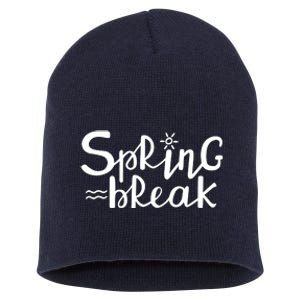 Spring Break Vacation Gift Short Acrylic Beanie