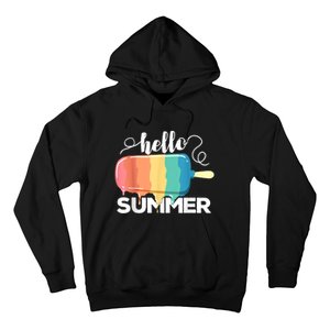 Sunny Beach Vacation Ice Cream Popsicle Hello Summer Hoodie