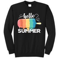 Sunny Beach Vacation Ice Cream Popsicle Hello Summer Sweatshirt