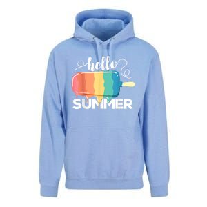 Sunny Beach Vacation Ice Cream Popsicle Hello Summer Unisex Surf Hoodie