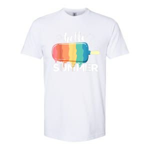 Sunny Beach Vacation Ice Cream Popsicle Hello Summer Softstyle CVC T-Shirt