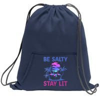 Summer Beach Vacation Be Salty Stay Lit Matthew 51314 Sweatshirt Cinch Pack Bag