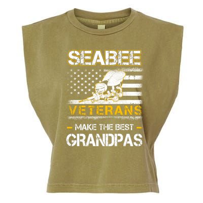 Sea Bee Veterans Make The Best Grandpas Garment-Dyed Women's Muscle Tee